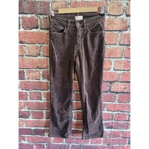 Pilcro by Anthropologie Womens Brown Corduroy Straight Leg Pants Size 27